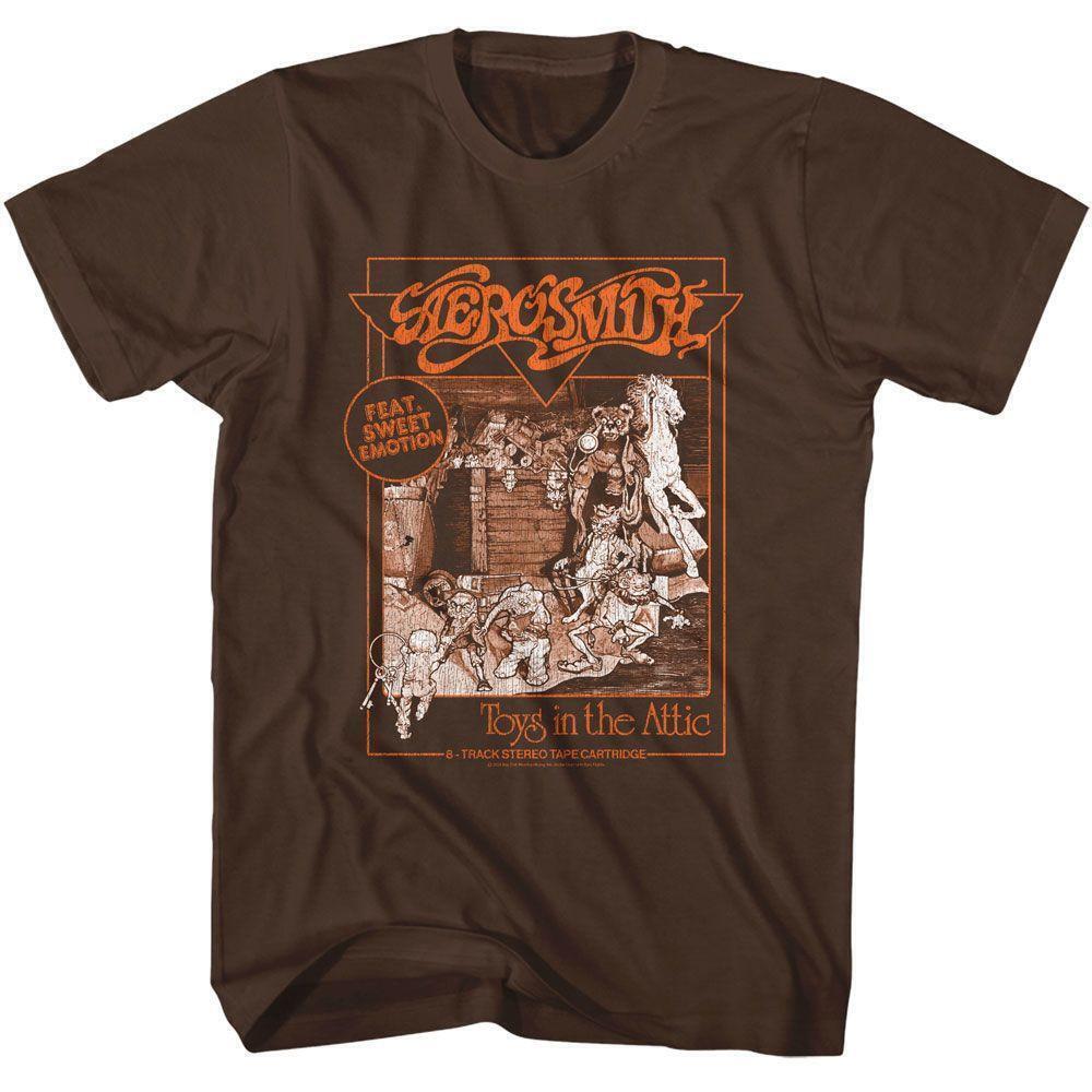 Aerosmith Toys 8 Track Dark Chocolate T Shirt
